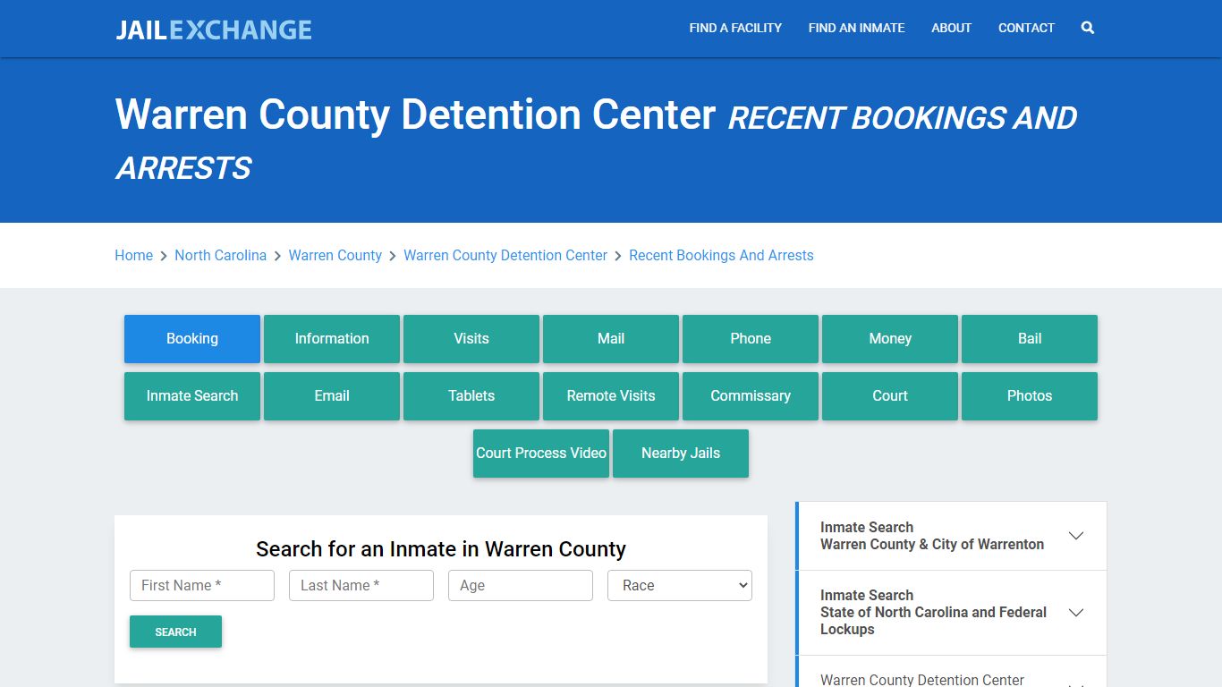 Warren County Detention Center Recent Bookings And Arrests - Jail Exchange